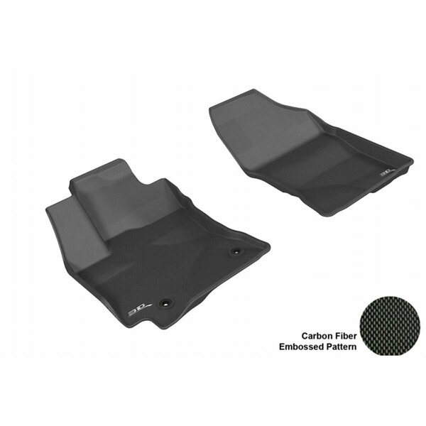 3D Maxpider TOYOTA COROLLA 2014 KAGU BLACK R1 Floor Mat L1TY13711509